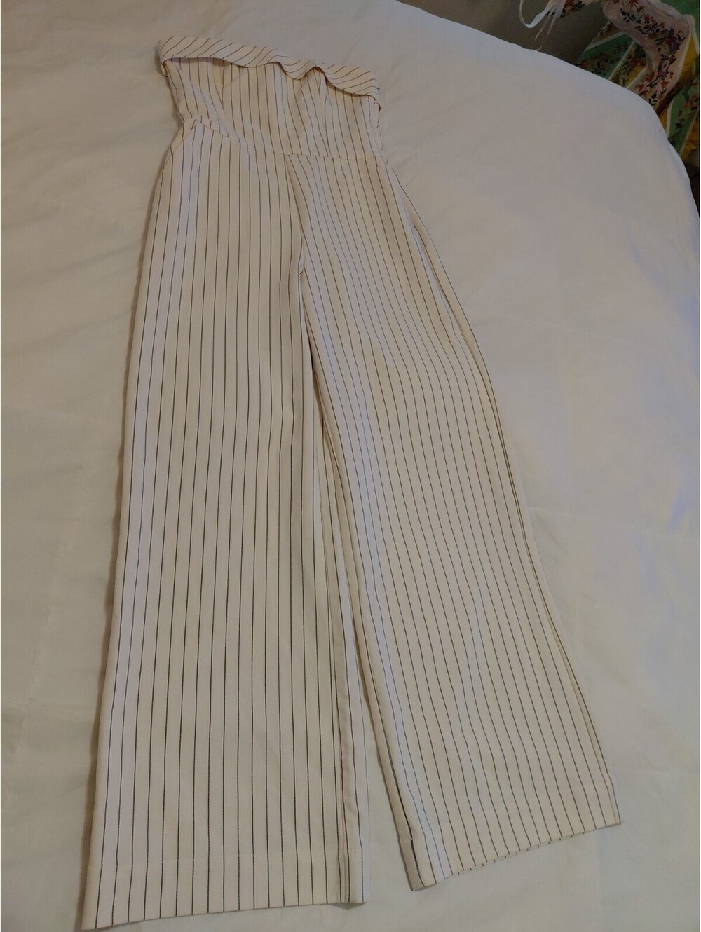 Pistola Stripped Jumpsuit EUC Sz M Beige